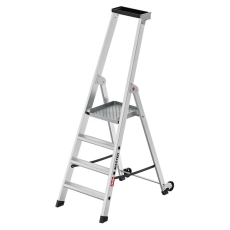 Aluminiowa drabina platformowa HAILO Master P80  4 stopnie (wys. rob. 2,93m)