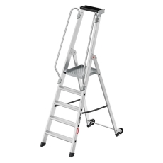 Aluminiowa drabina platformowa HAILO Master P80  5 stopnie (wys. rob. 3,17m)