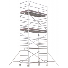 Rusztowanie aluminiowe Drabex RA-1120S (1,35x2,00m) wys. rob. 6,11m - podest co 2,00m