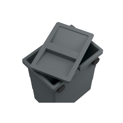 Kosz na śmieci, odpady HAILO FlexBox - Szary 7L