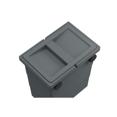 Kosz na śmieci, odpady HAILO FlexBox - Szary 7L