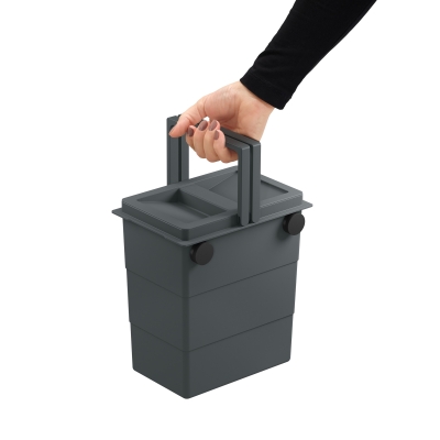 Kosz na śmieci, odpady HAILO FlexBox - Szary 7L