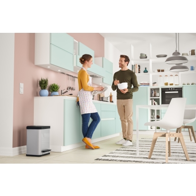 Kosz na śmieci, odpady HAILO Öko duo Plus M - Srebrny 2x9L