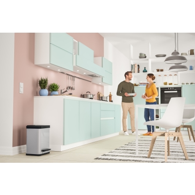 Kosz na śmieci, odpady HAILO Öko duo Plus M - Srebrny 2x9L