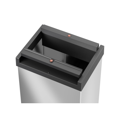 Kosz na śmieci, odpady Big-Box Swing L - Stal szlachetna 35L
