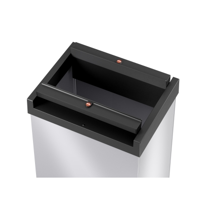 Kosz na śmieci, odpady Big-Box Swing L - Srebrny 35L