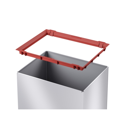 Kosz na śmieci, odpady Big-Box Swing L - Srebrny 35L