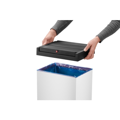 Kosz na śmieci, odpady Big-Box Swing L - Biały 35L