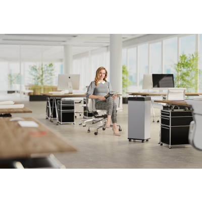Kosz na śmieci, odpady Big-Box Swing XL - Srebrny 52L