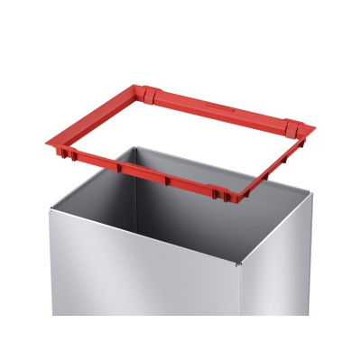 Kosz na śmieci, odpady Big-Box Swing XL - Srebrny 52L