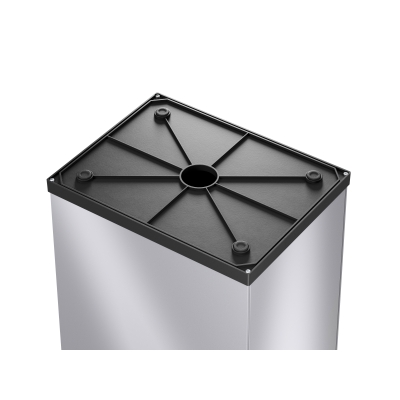 Kosz na śmieci, odpady Big-Box Swing XL - Srebrny 52L
