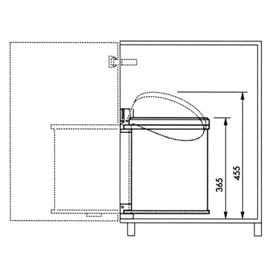 Kosz na śmieci, odpady HAILO Compact-Box M - Stal Szlachetna 15L