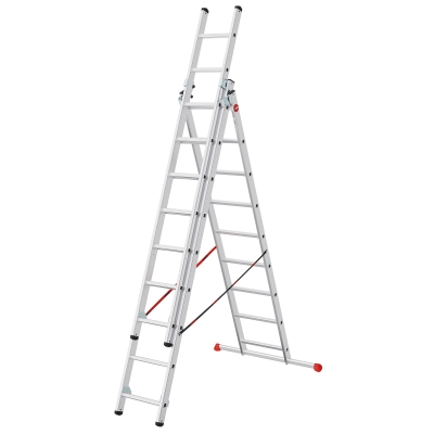 Drabina aluminiowa 3x9 Hailo HobbyStep combi (wys. rob. 6,50m)