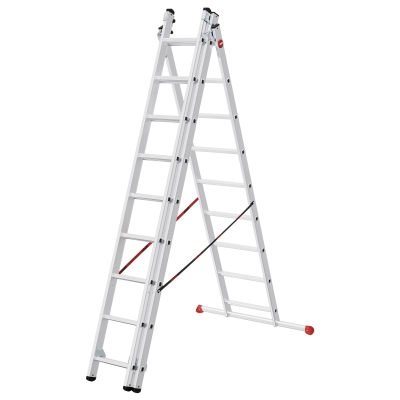 Drabina aluminiowa 3x9 Hailo HobbyStep combi (wys. rob. 6,50m)