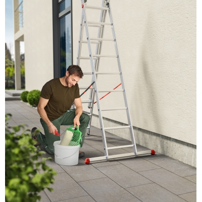 Drabina aluminiowa 3x12 Hailo HobbyStep combi (wys. rob. 8,93m)