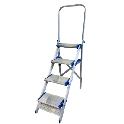 Schodki Drabex typ 8020 - 4 st. z poręczą (wys. rob. 2,93m)