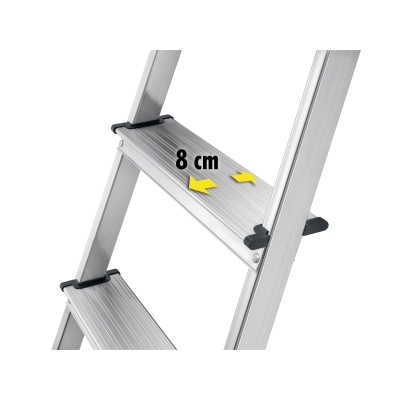 Drabina jednostronna aluminiowa Selekta by HAILO L40 BasicLine 4 stopnie (wys. rob. 2,85m)