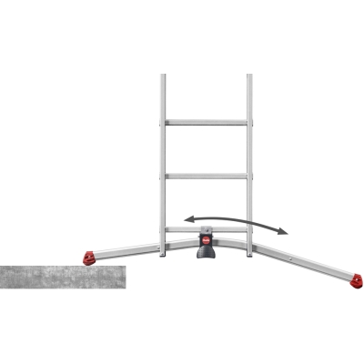 Drabina aluminiowa 3x12 S100 Hailo ProfiLOT (wys. rob. 9,01m)