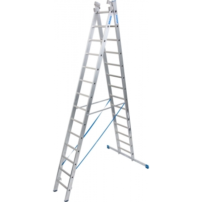Drabina aluminiowa Krause Stabilo 3x14 szcz. wielofunkcyjna (wys. rob. 10,90m)