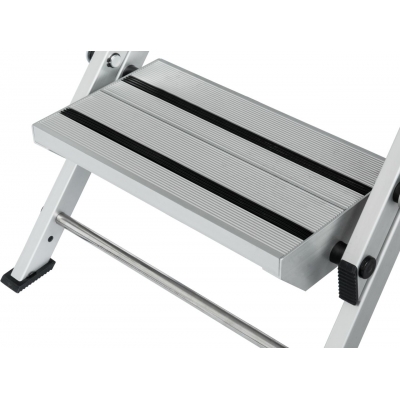 Schodki aluminiowe składane Krause Stabilo z poręczą 4 st. (wys. rob. 2,90m)