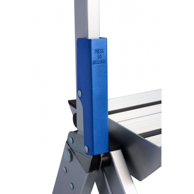 Schodki aluminiowe składane Krause Stabilo z poręczą 4 st. (wys. rob. 2,90m)