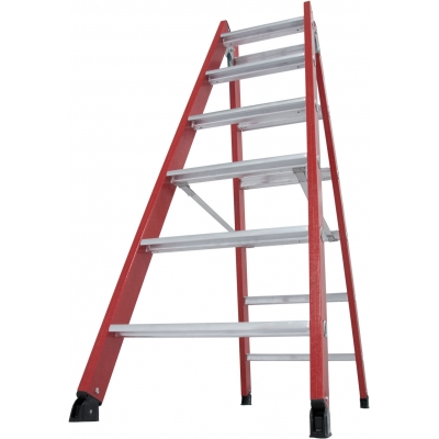 Drabina dwustronna Krause 2x6 stopnie (wys. rob. 2,85m)