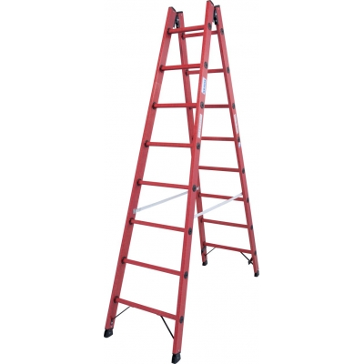 Drabina dwustronna Krause 2x8 szczebli (wys. rob. 3,55m)