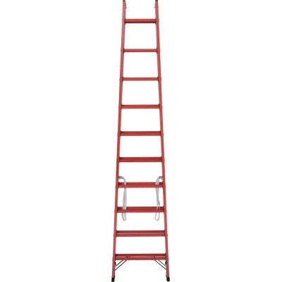 Drabina dwustronna Krause 2x10 szczebli (wys. rob. 4,10m)