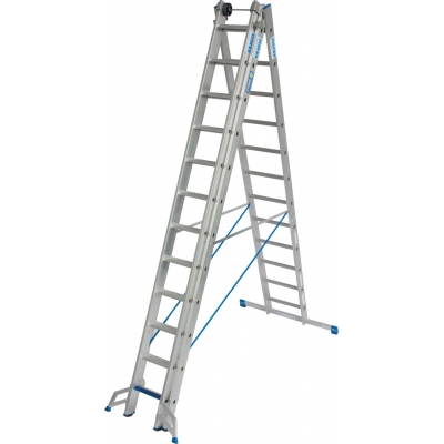 Drabina aluminiowa Krause Stabilo TRBS 3x12 wielofunkcyjna (wys. rob. 9,10m)