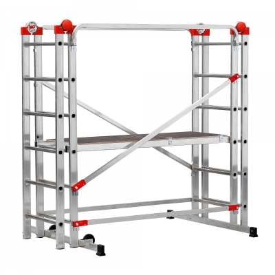 Aluminiowe rusztowanie wielofunkcyjne Hailo G60 (wys. rob. 4,33 m)