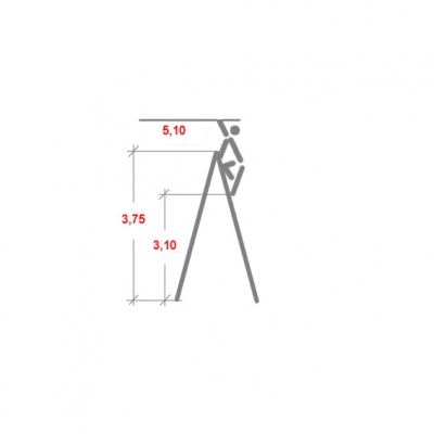 Drabina Krause Stabilo 2x14 szczebli (wys. rob. 5,10m)