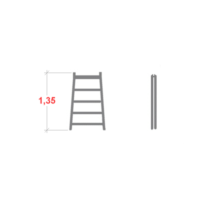 Drabina drewniana 2x4 szczebli Siedlewski