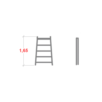 Drabina drewniana 2x5 szczebli Siedlewski