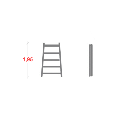 Drabina drewniana 2x6 szczebli Siedlewski