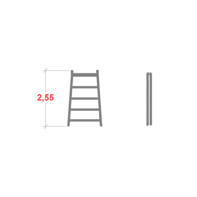 Drabina drewniana 2x8 szczebli Siedlewski