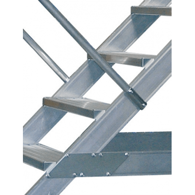 Schody magazynowe jezdne Drabex 7 st. (wys. rob. 3,92m) 60°, szer. 1,00m