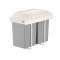 Kosz na śmieci, odpady, do kuchni HAILO Multi-Box duo L - Biały 2x14L