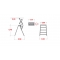 Drabina Faraone NDL 2x2 stopni (wys. rob. 2,23m)