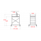 Rusztowanie aluminiowe Krause ClimTec (0,65x1,50m) wys. rob. 3,00m + rolki jezdne Ø 125mm