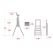 Drabina Krause Safety 5 st. (wys. rob. 3,05m)
