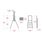 Drabina Drabex typ 1200 - 4 st. (wys. rob. 2,84m)